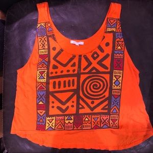 Throwback Geometric Orange TANK